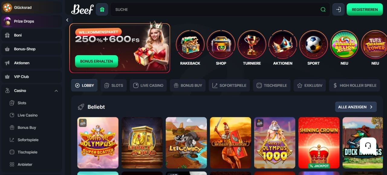 Beef Casino Testbericht – Erfahrungen, Boni und Spielangebot für Deutschland